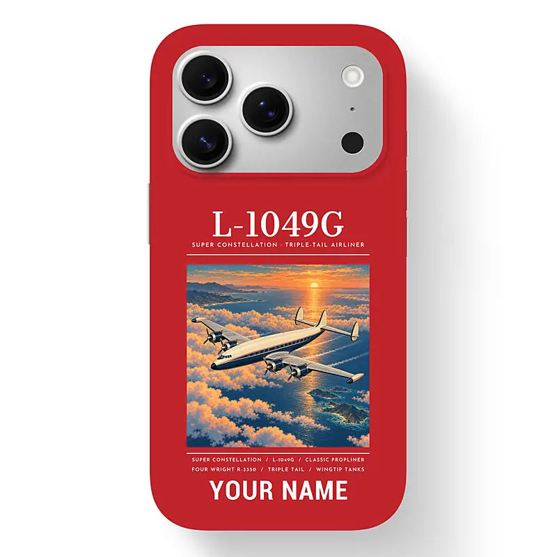 L-1049G Super Constellation - Poster + Name - MagSafe iPhone 17 Pro - Red