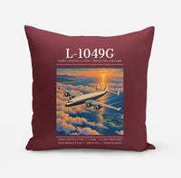Thumbnail for L-1049G Super Constellation - Poster - Pillow - Dark Red