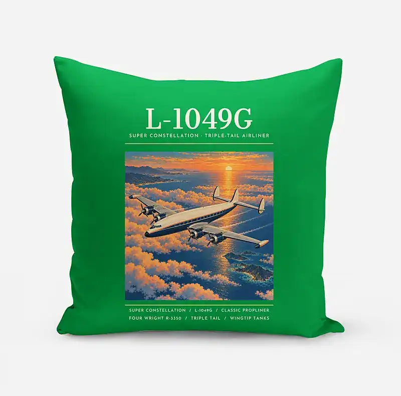 L-1049G Super Constellation - Poster - Pillow - Green