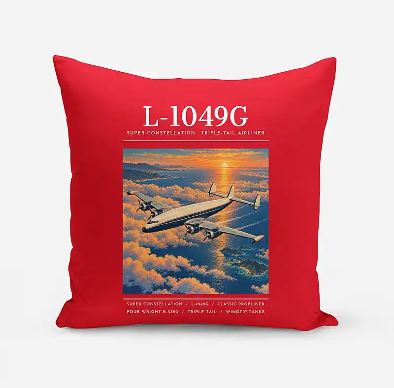L-1049G Super Constellation - Poster - Pillow - Red