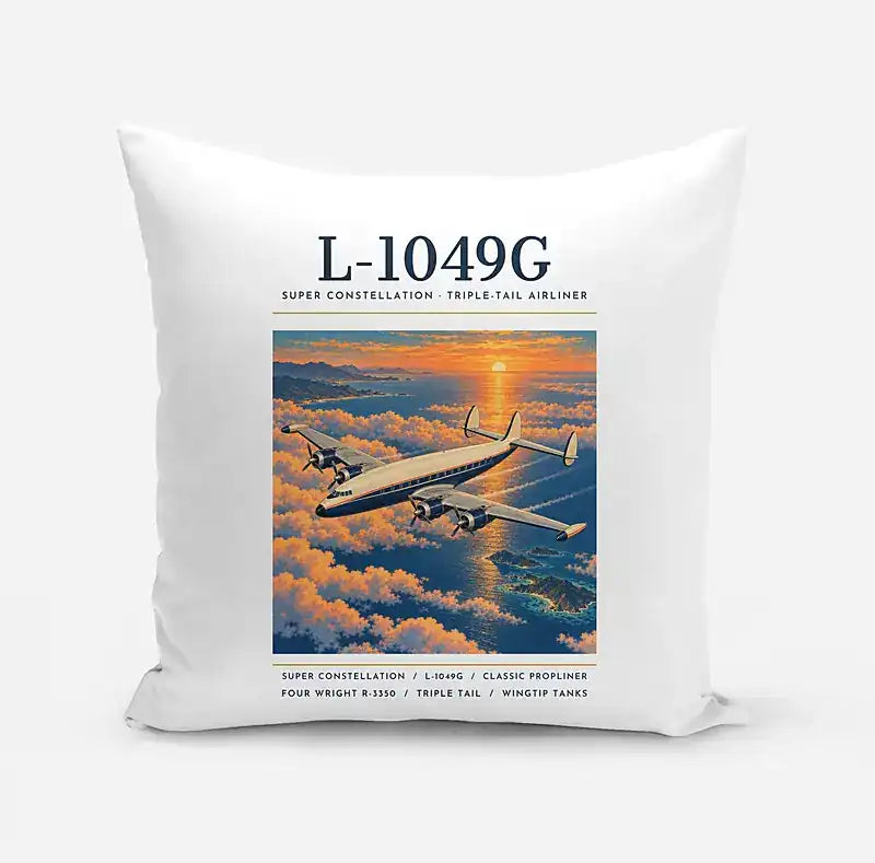 L-1049G Super Constellation - Poster - Pillow - White