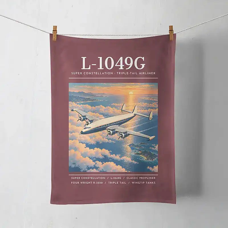 L-1049G Super Constellation - Poster - Towel - Dark Red