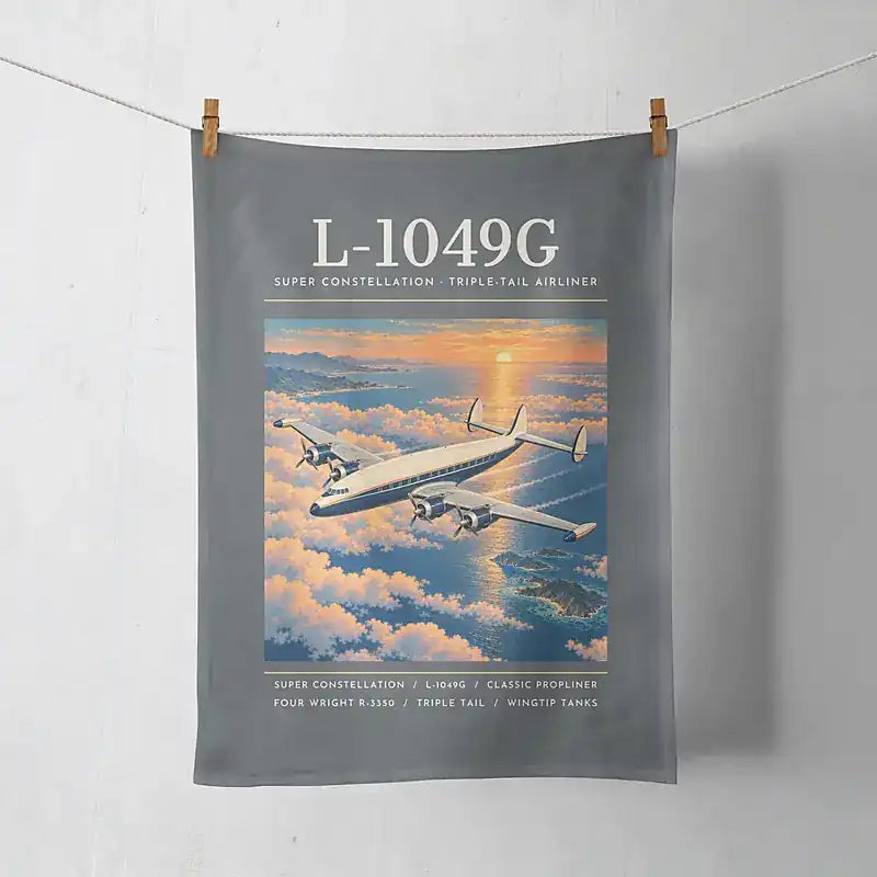 L-1049G Super Constellation - Poster - Towel - Gray