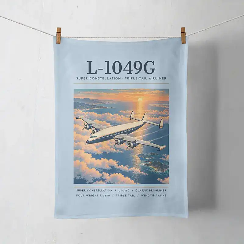 L-1049G Super Constellation - Poster - Towel - Light Blue
