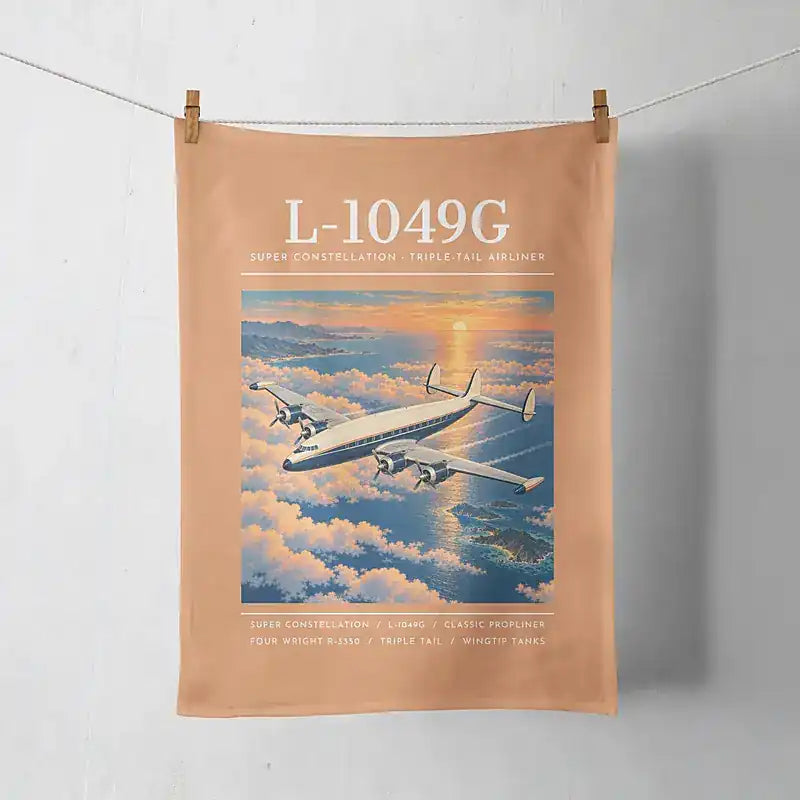 L-1049G Super Constellation - Poster - Towel - Orange