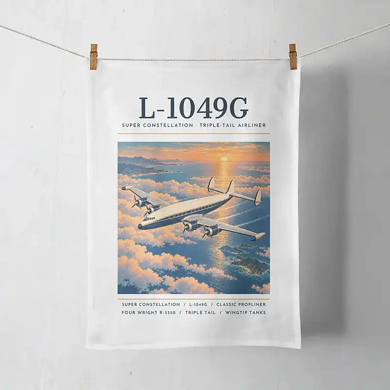 L-1049G Super Constellation - Poster - Towel - White