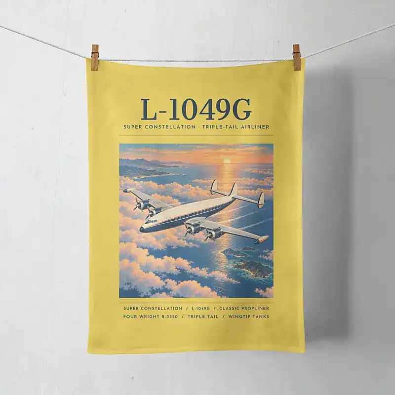 L-1049G Super Constellation - Poster - Towel - Yellow