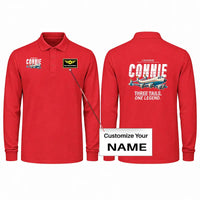 Thumbnail for L-1049G Super Constellation Premium Polo T-Shirts - Cartoon + Name - Long Sleeve - Red