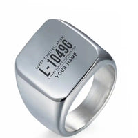 Thumbnail for L-1049G Super Constellation - Ring - Tag + Name - Silver