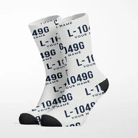 Thumbnail for L-1049G Super Constellation - Socks - White + Name