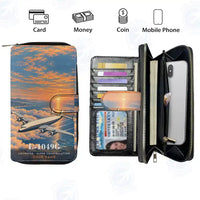 Thumbnail for Lockheed L-1049G Super Constellation Leather Wallets - Zip Long Wallet - 3D + Name