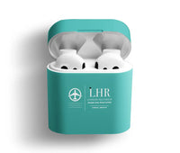 Thumbnail for London Heathrow Airport (LHR) AirPods plastic case - Turquoise