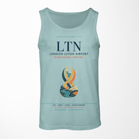 Thumbnail for London Luton Airport (LTN) design on light green tank top