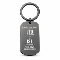 Thumbnail for Loreto International Airport LTO - Key Chain - Customizable Boarding Pass - Black