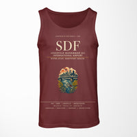 Thumbnail for Louisville Muhammad Ali International Airport (SDF) design on dark red tank top