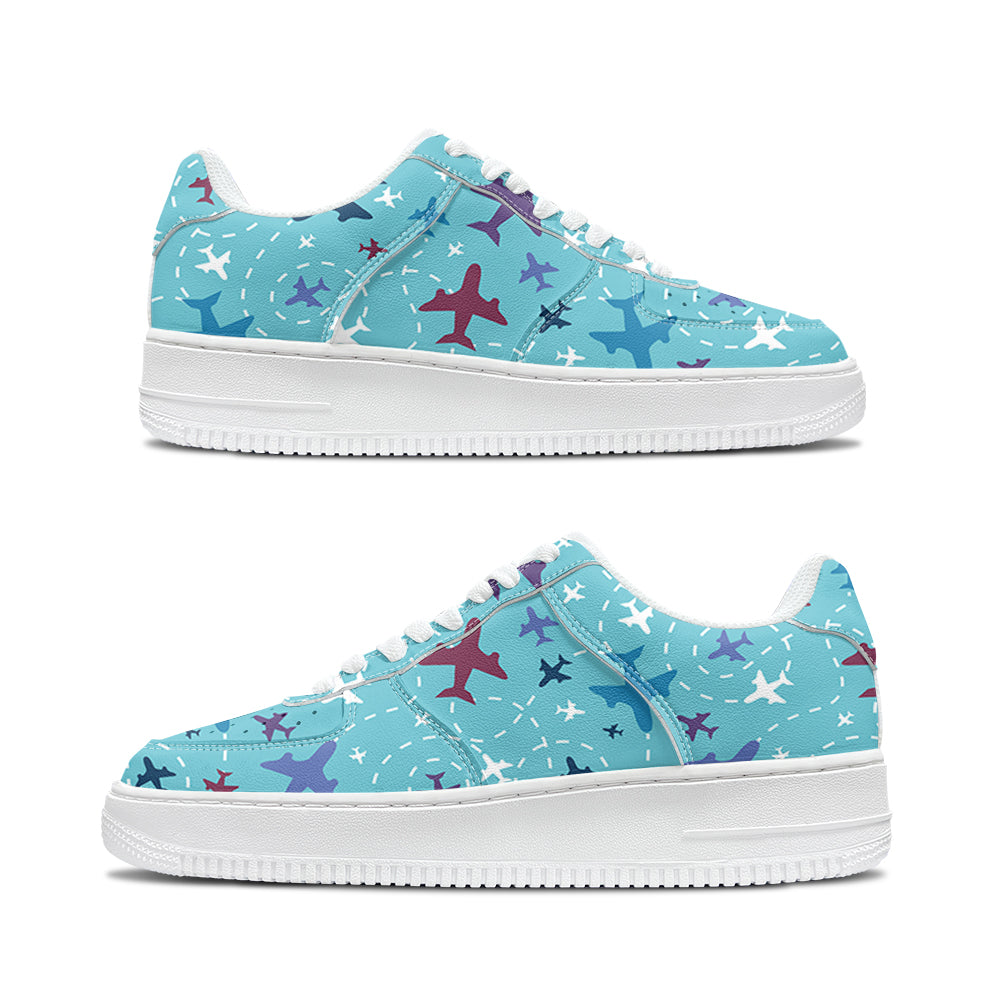 Love of Travel with Aircraft Designed Low Top Sport Sneakers & Shoes