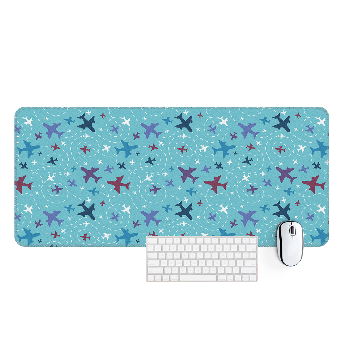 Love of Travel with Aircraft Designed Desk Mats