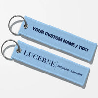 Thumbnail for Lucerne City Series Aviator Key Chains - Light Blue - Personalized