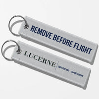 Thumbnail for Lucerne City Series Aviator Key Chains - Light Gray - Remove Before Flight