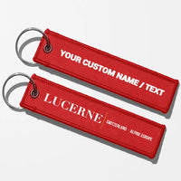 Thumbnail for Lucerne City Series Aviator Key Chains - Red - Personalized