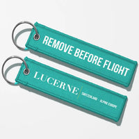 Thumbnail for Lucerne City Series Aviator Key Chains - Turquoise - Remove Before Flight