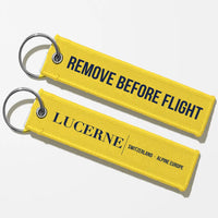 Thumbnail for Lucerne City Series Aviator Key Chains - Yellow - Remove Before Flight