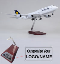 Thumbnail for Side view of Lufthansa Boeing 747 Airplane Model (1/160 Scale - 47CM) aviation LED model airplane in diecast metal with LED l.