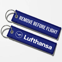 Thumbnail for Lufthansa Crew & Staff Tag Key Chains - Blue - Remove Before Flight