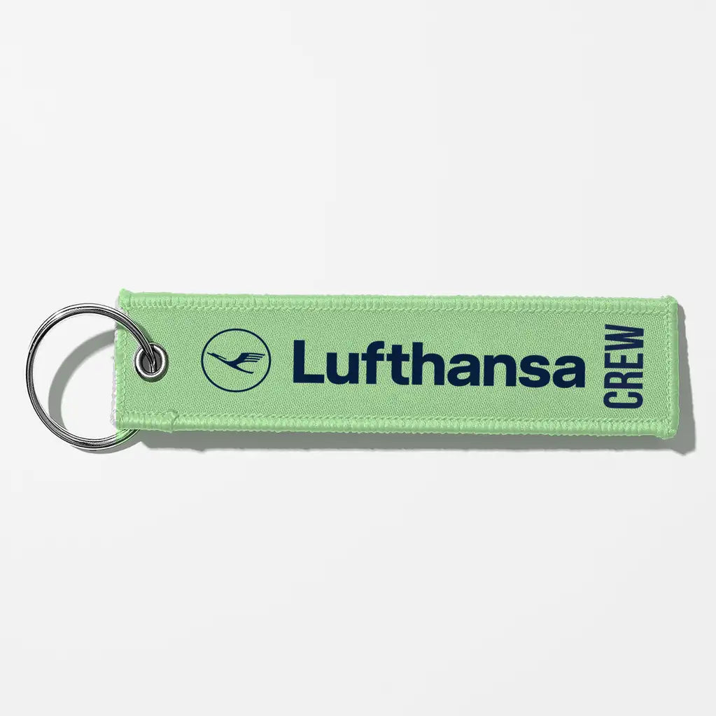 Lufthansa Crew & Staff Tag Key Chains - Light Green - Crew