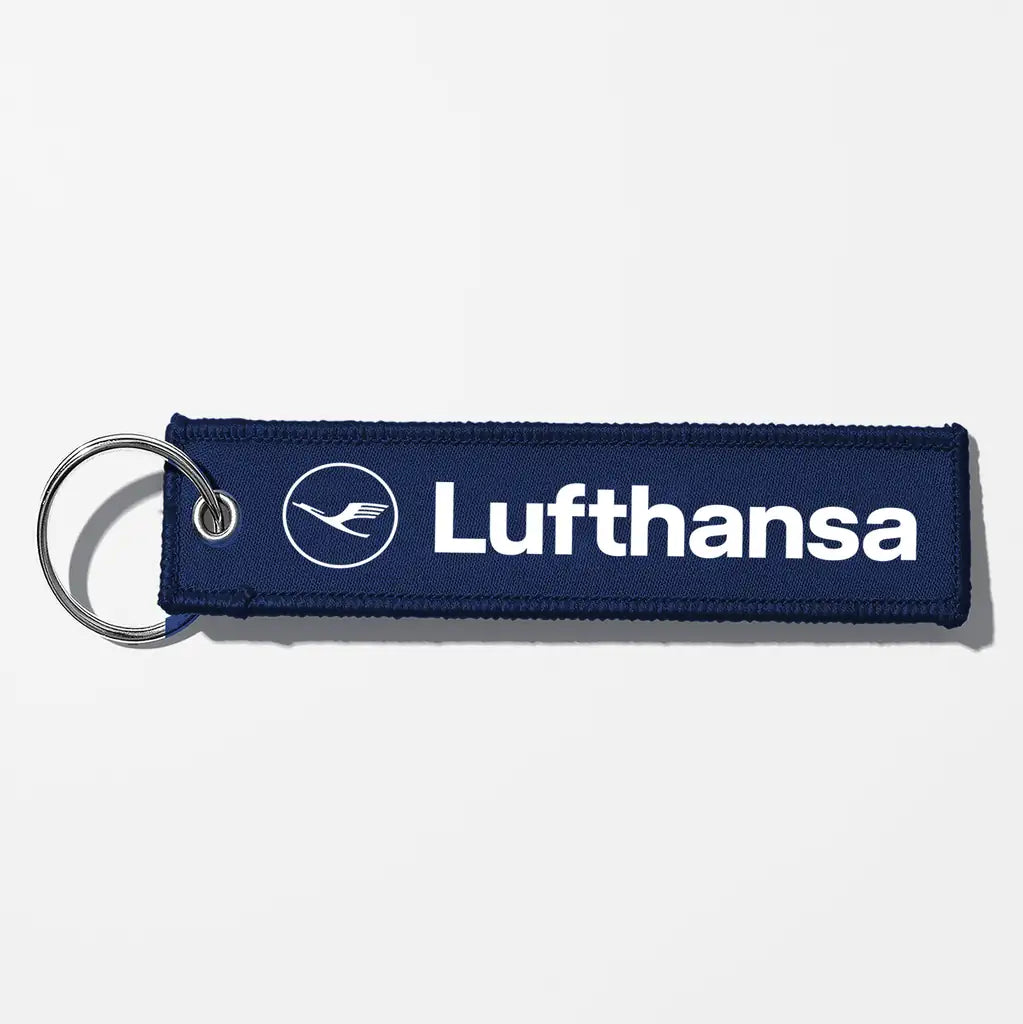 Lufthansa Crew & Staff Tag Key Chains - Navy Blue
