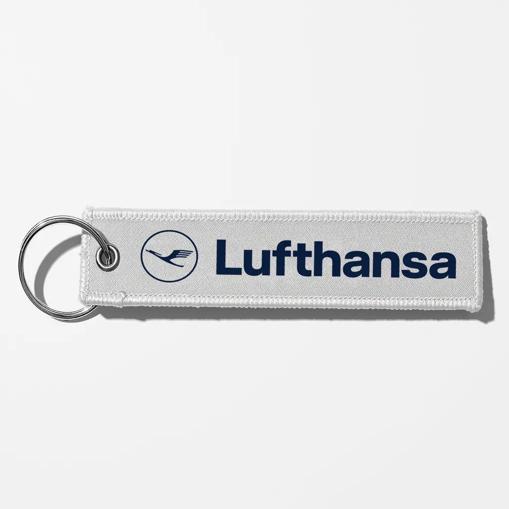 Lufthansa Crew & Staff Tag Key Chains - White