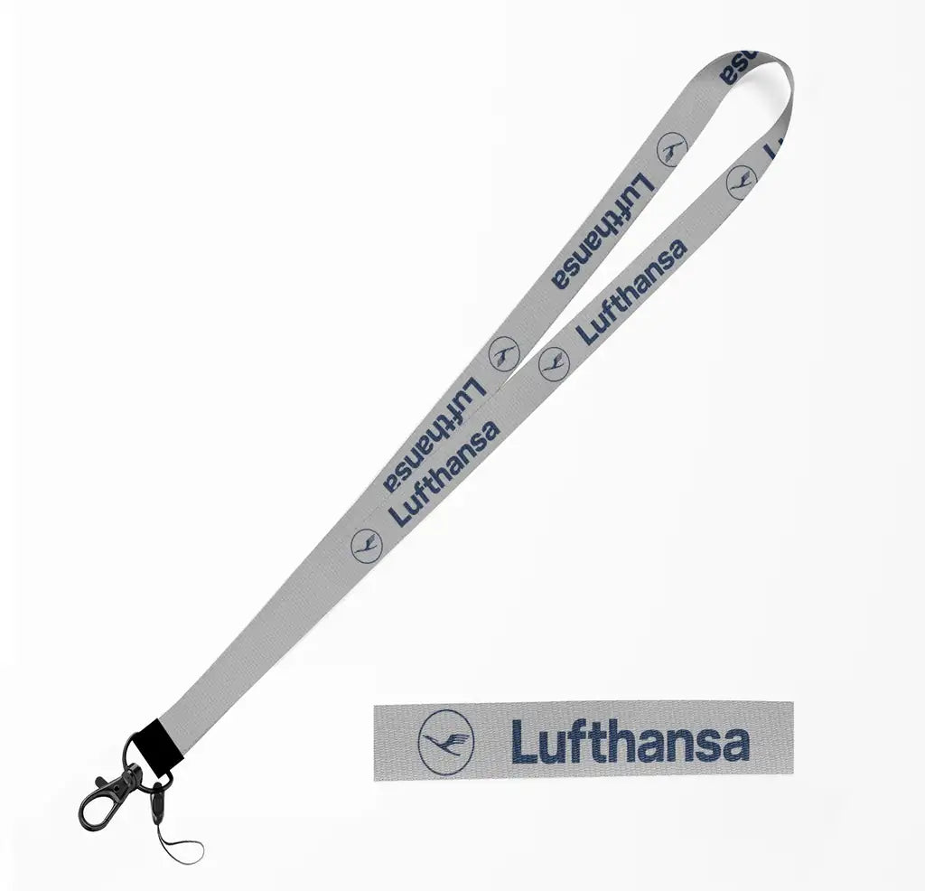 Lufthansa Airlines lanyard - light gray