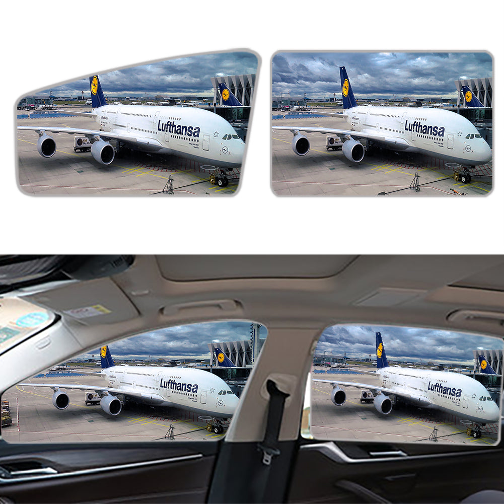 Lufthansa's A380 At the Gate Designed Car Sun Shade (Side window)
