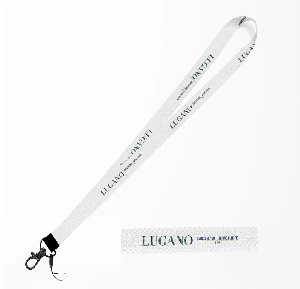 Lugano City Series lanyard - white