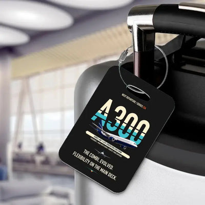 Airbus A300C4-600 Luggage Tag design on black luggage tag