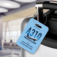 Thumbnail for Airbus A310-200 Luggage Tag design on light blue luggage tag