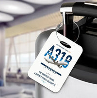Thumbnail for Airbus A318 Luggage Tag design on white luggage tag