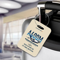 Thumbnail for Airbus A400M Aerial Tanker Luggage Tag design on beige luggage tag