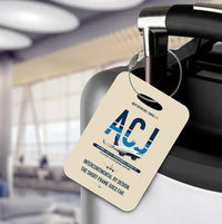 Thumbnail for Airbus ACJ319neo Luggage Tag design on beige luggage tag
