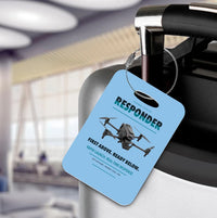 Thumbnail for BRINC Responder Luggage Tag design on light blue luggage tag