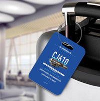 Thumbnail for CJ610 Luggage Tag design on blue luggage tag