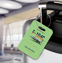 Thumbnail for F-104C STARFIGHTER Luggage Tag design on light green luggage tag