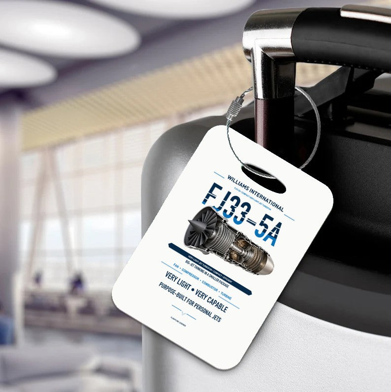 FJ33-5A Luggage Tag design on white luggage tag