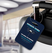 Thumbnail for Fotokite Sigma Luggage Tag design on navy blue luggage tag