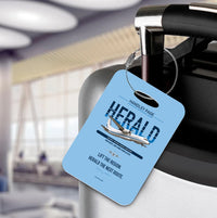 Thumbnail for Handley Page HPR.7 Dart Herald Luggage Tag design on light blue luggage tag