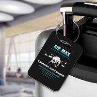 Thumbnail for Percepto Air Max Luggage Tag design on black luggage tag