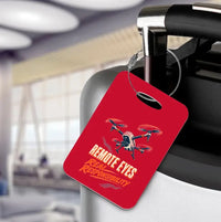 Thumbnail for SIGNAL 584 - Remote Eyes Real Responsibility - Luggage Tag design on red luggage tag