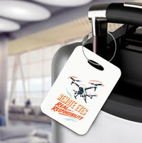Thumbnail for SIGNAL 584 - Remote Eyes Real Responsibility - Luggage Tag design on white luggage tag