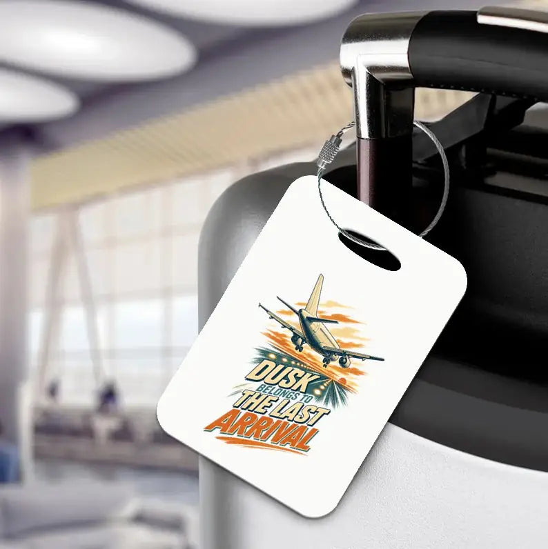 SIGNAL 644 - Dusk Belongs To The Last Arrival - Luggage Tag design on white luggage tag