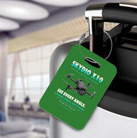 Thumbnail for Skydio X10 Luggage Tag design on green luggage tag